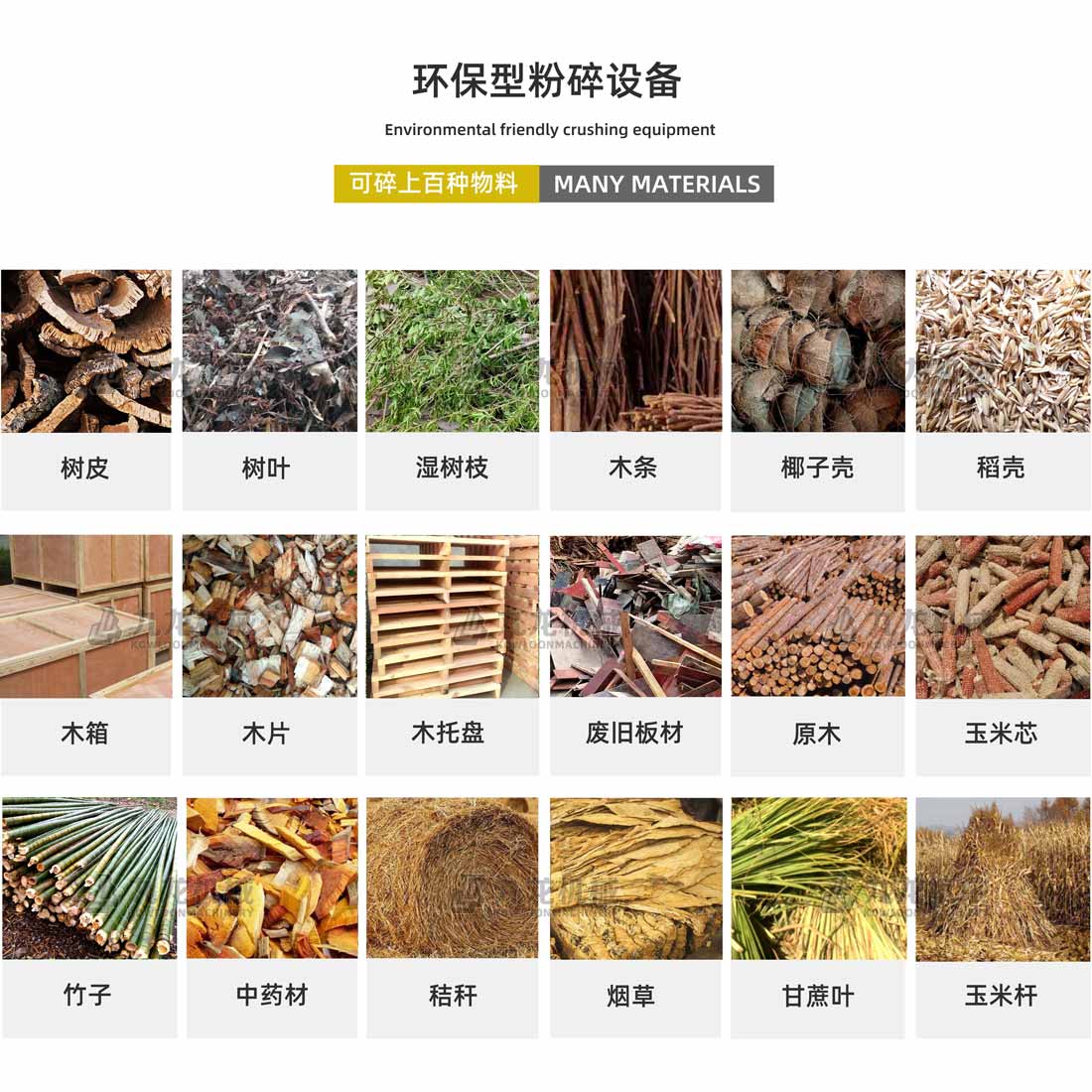 木材粉碎（suì）机应用物料